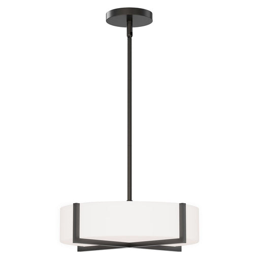 Maxim Lighting Dexter 1 Light 5" Single Pendant, Black/White - 57945WTBK