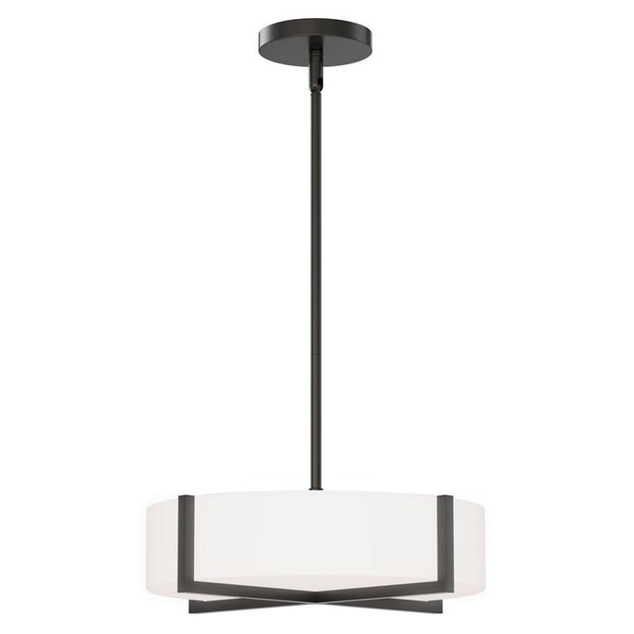 Maxim Lighting Dexter 1 Light 5" Single Pendant, Black/White - 57945WTBK