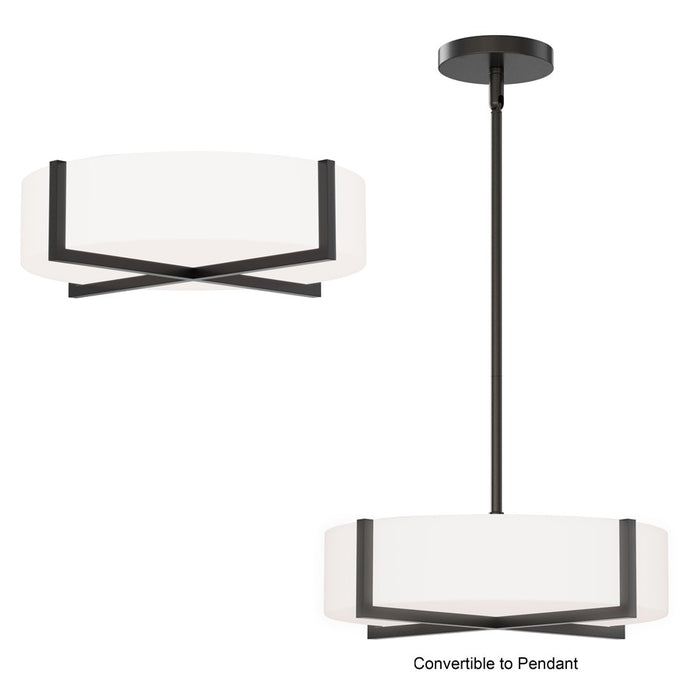 Maxim Lighting Dexter 1 Light 5" Single Pendant, Black/White