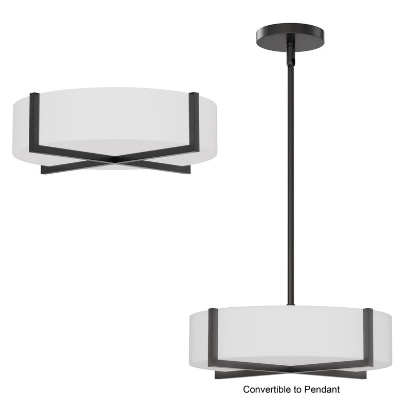 Maxim Lighting Dexter 1 Light 5" Single Pendant, Black/White
