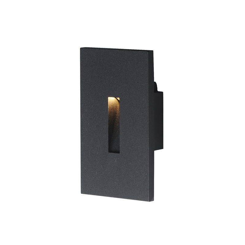 Maxim Lighting Path 1 Light Outdoor Path Slit Step Light/3CCT, Black - 58004BK