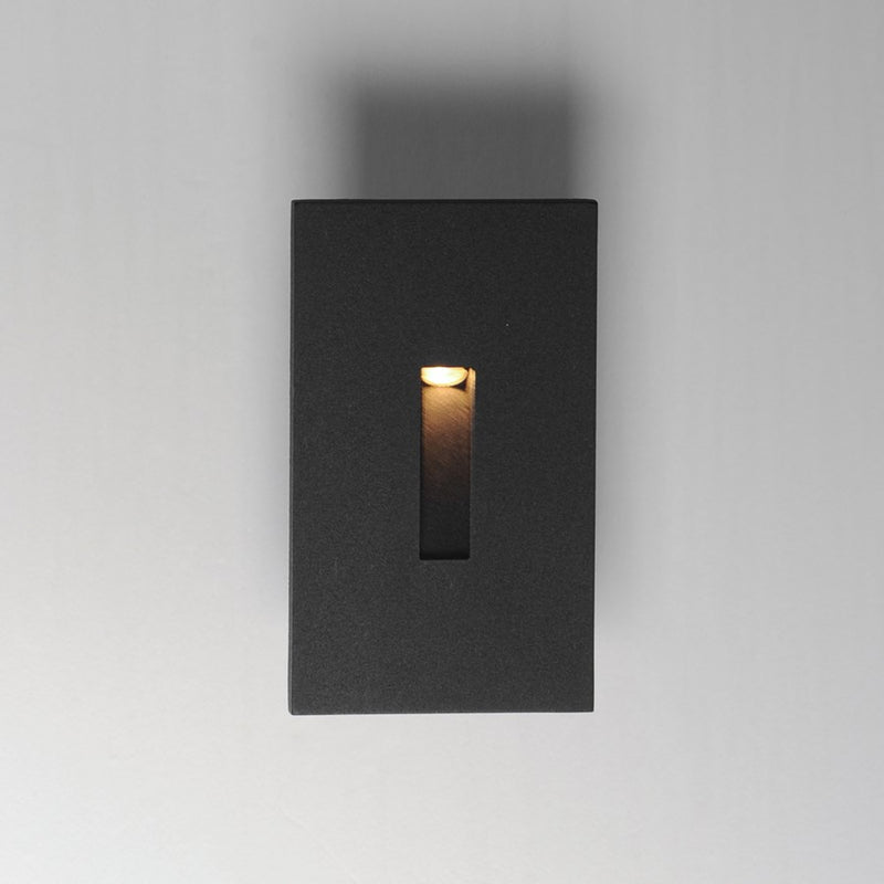 Maxim Lighting Path 1 Light Outdoor Path Slit Step Light/3CCT, Black