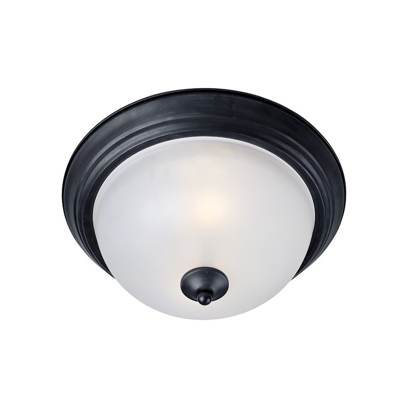 Maxim Lighting Essentials Flush, Black/Frosted