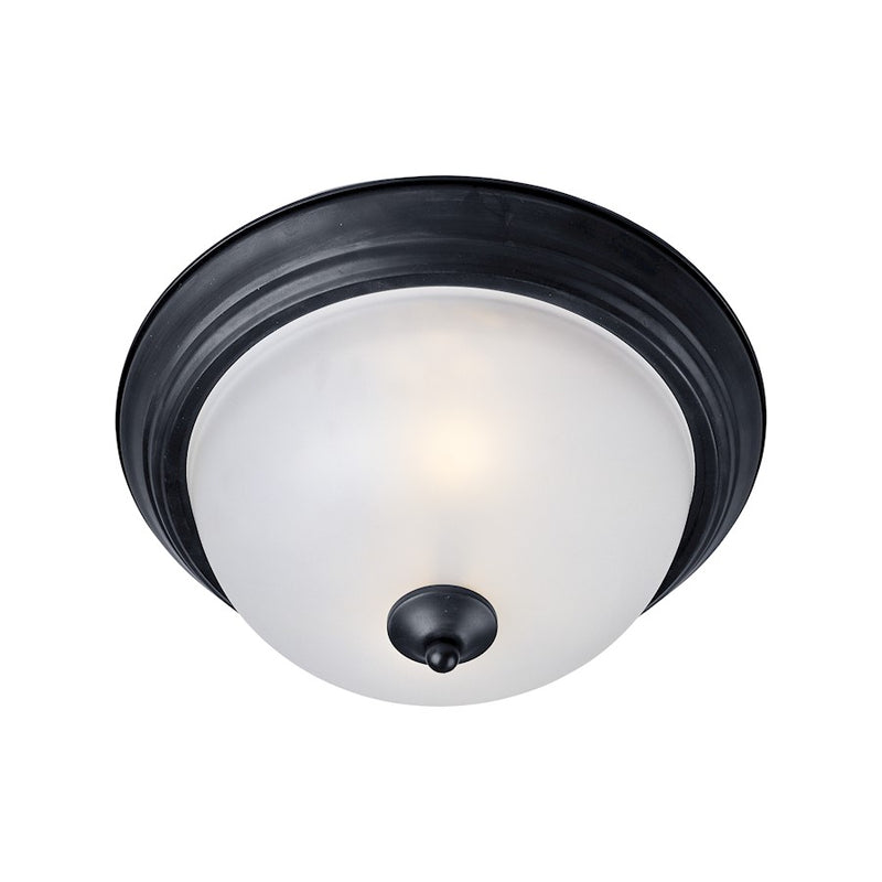 Maxim Lighting Essentials Flush, Black/Frosted