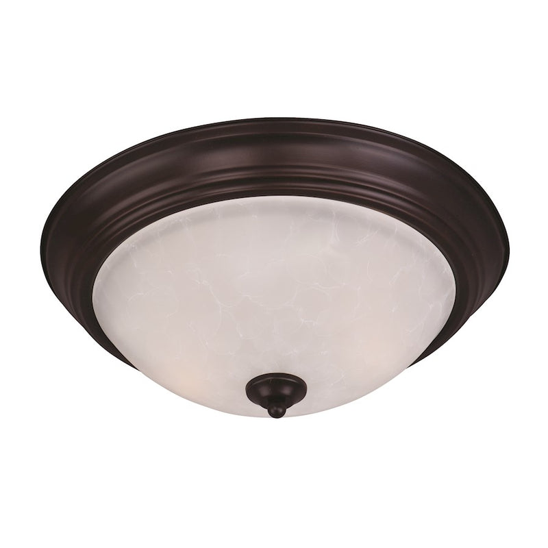 Maxim Lighting Essentials 3-Light Flush Mount, Oil Rubbed Bronze