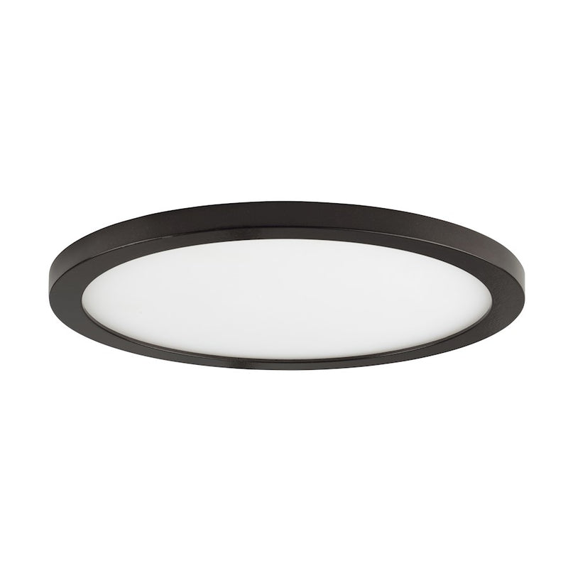 Maxim Lighting Wafer 15" RD LED Surface Mount 3000K, Bronze/White