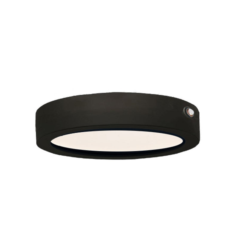 Maxim Lighting Wafer 7" RD LED Surface 3000K EM Backup, Black/White - 58784WTBK
