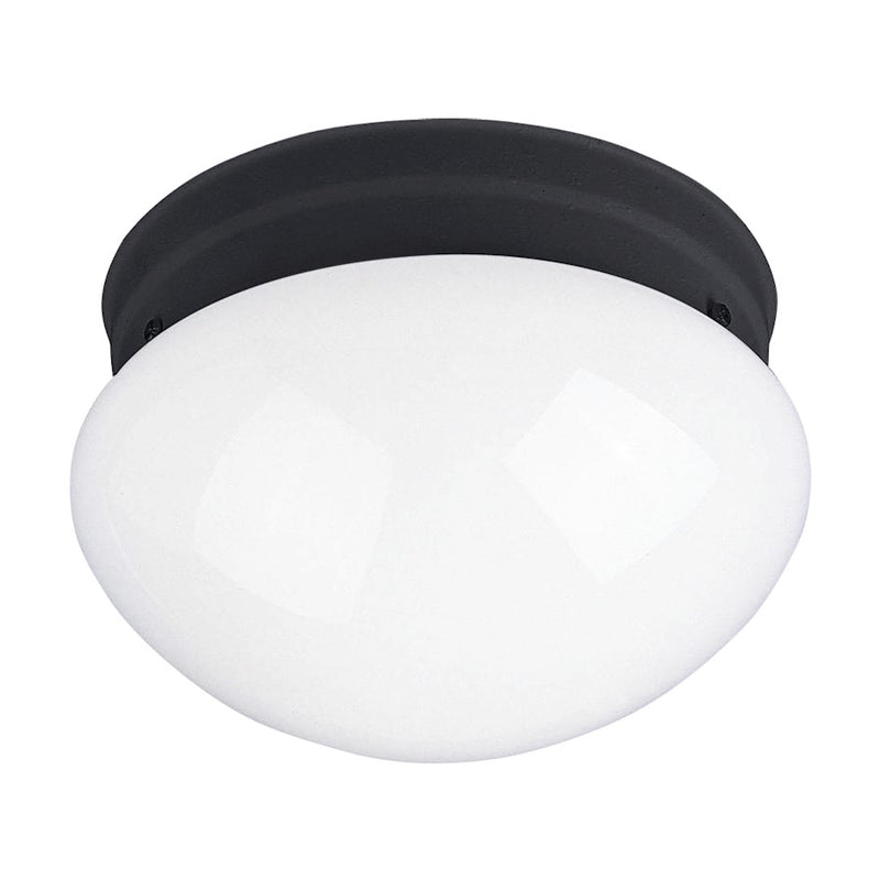 Maxim Lighting Essentials 1-Light Flush Mount, Black/White