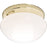 Maxim Lighting Essentials 1 Light Flush Mount, Polished Brass/White - 5880WTPB