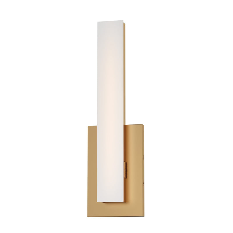Maxim Lighting Vogue 1Lt 14" Bath Vanity, Brass/Clear/Frosted