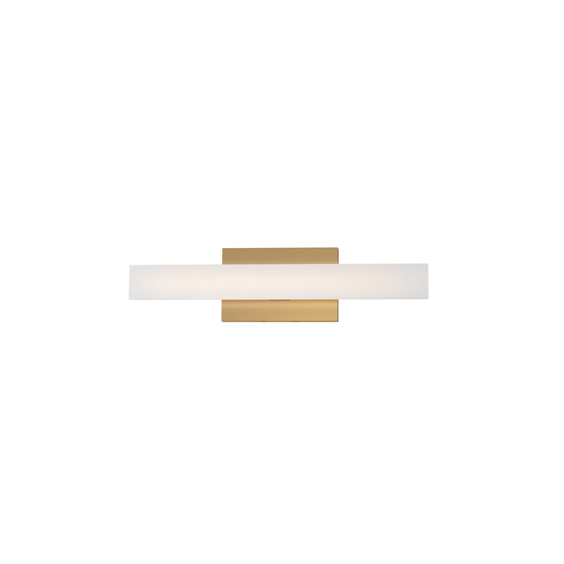 Maxim Lighting Vogue 1Lt 18" Bath Vanity, Brass/Clear/Frosted