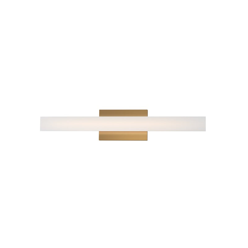 Maxim Lighting Vogue 1Lt 24" Bath Vanity, Brass/Clear/Frosted - 59102CLFTNAB
