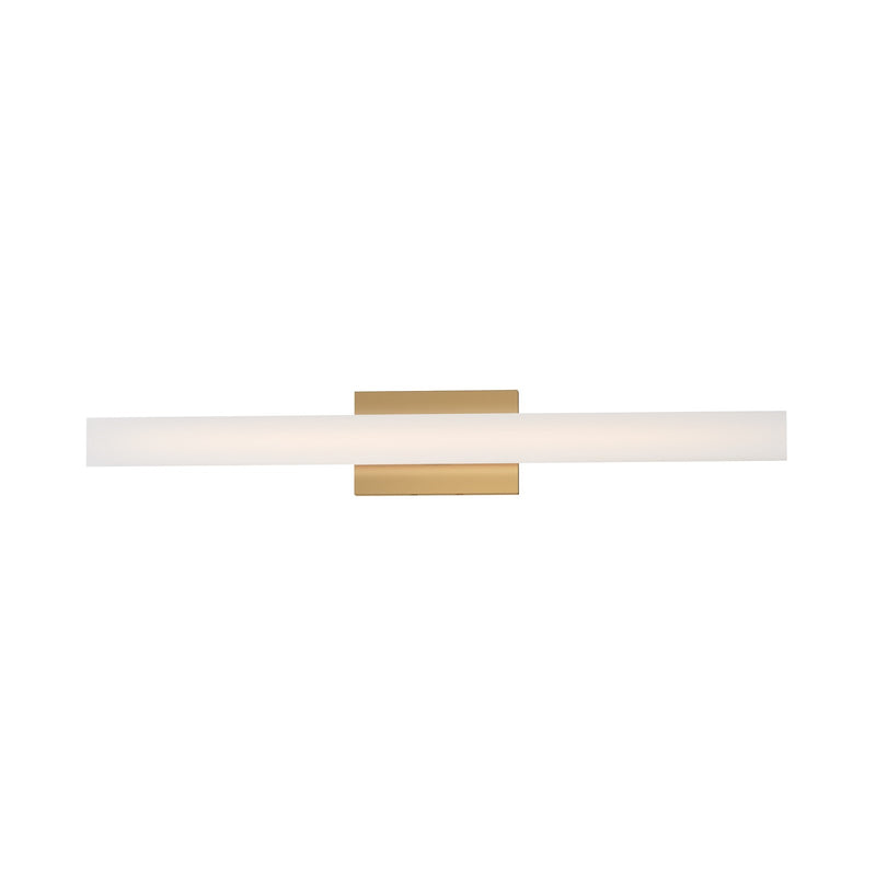 Maxim Lighting Vogue 1Lt 30" Bath Vanity, Brass/Clear/Frosted