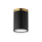 Maxim Lighting Dapper 1 Light Semi-Flush Mount, Black/Brass/White - 59700WTBKAB