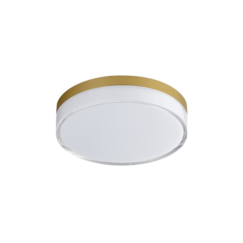 Maxim Lighting Edge 1Lt 7" Flush Mount, Aged Brass/Clear/Frosted