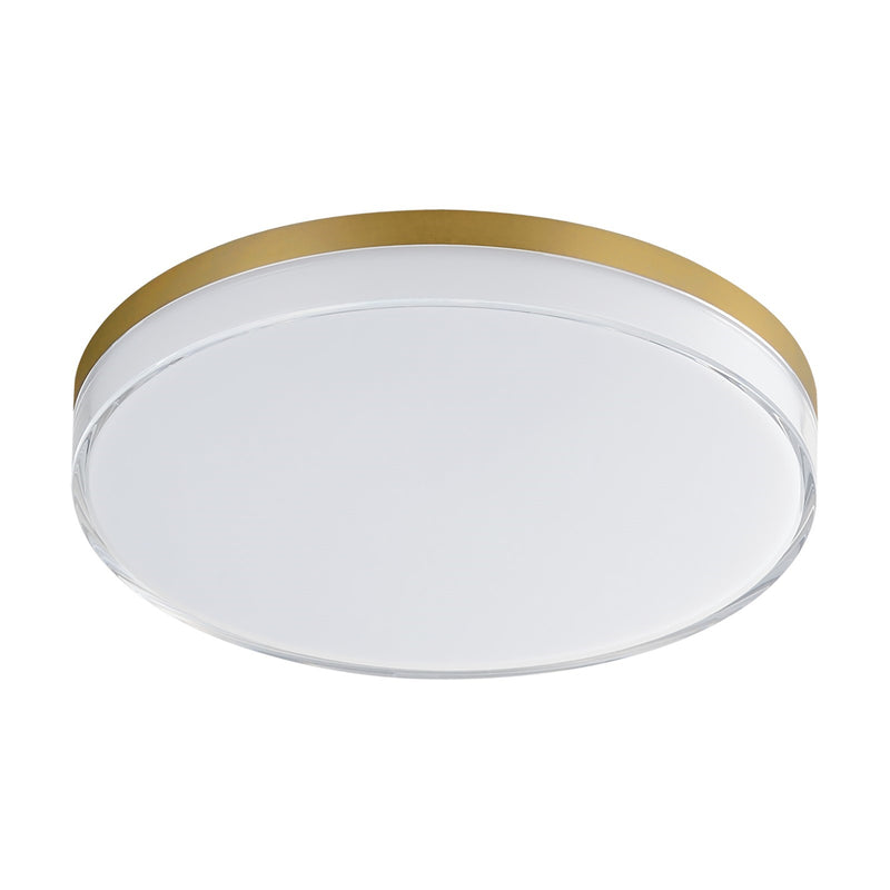 Maxim Lighting Edge 1Lt 11" Flush Mount, Aged Brass/Clear/Frosted