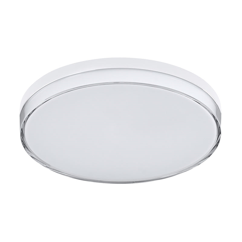 Maxim Lighting Edge 1Lt 11" Flush Mount, Nickel/Clear/Frosted