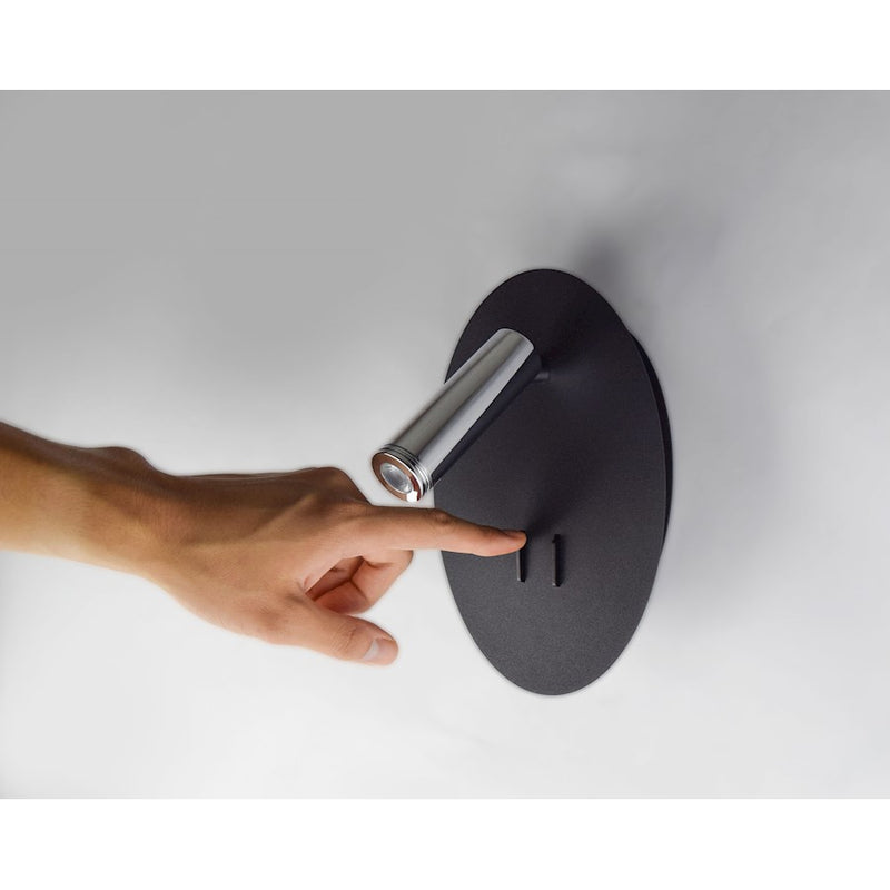 Maxim Lighting Hotel LED 2-Light Wall Sconce, Black/Polished Chrome