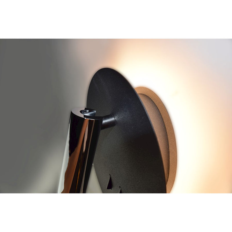 Maxim Lighting Hotel LED 2-Light Wall Sconce, Black/Polished Chrome