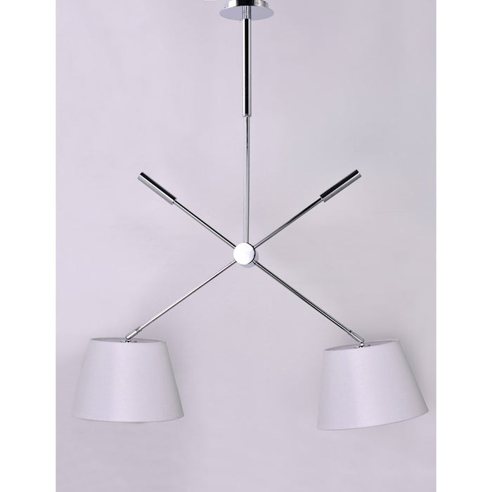 Maxim Lighting Hotel LED 2 Light Pendant, Polished Chrome