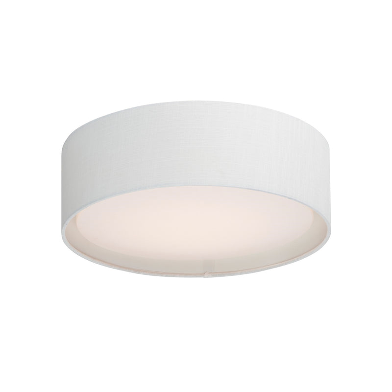 Maxim Lighting Prime 1 Light Flush Mount, White Linen