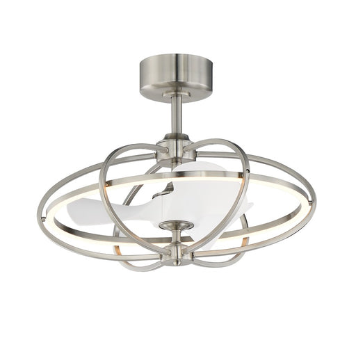 Maxim Lighting Corona Fan 1 Light Fandelight, Satin Nickel - 61001SN