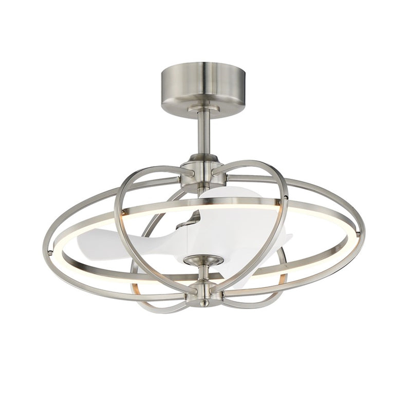 Maxim Lighting Corona Fan 1 Light Fandelight, Satin Nickel