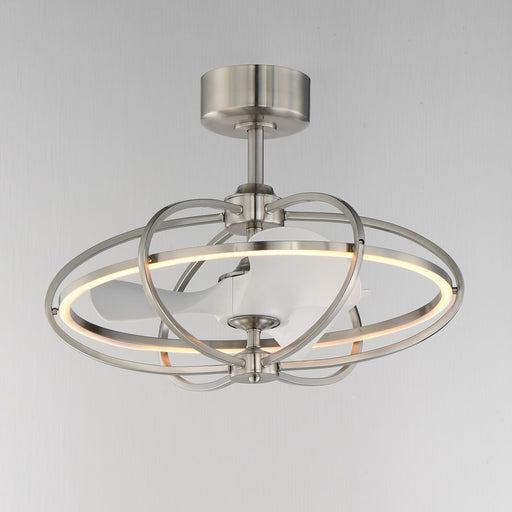 Maxim Lighting Corona Fan 1 Light Fandelight, Satin Nickel