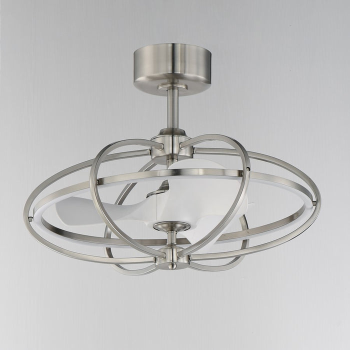 Maxim Lighting Corona Fan 1 Light Fandelight, Satin Nickel