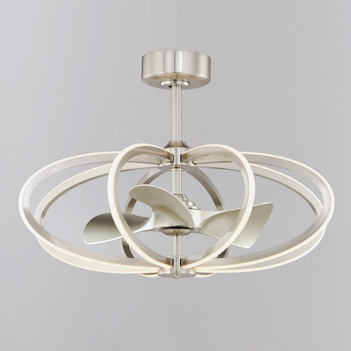 Maxim Lighting Solstice 8-Light WiFi-enabled LED Fandelight, Nickel