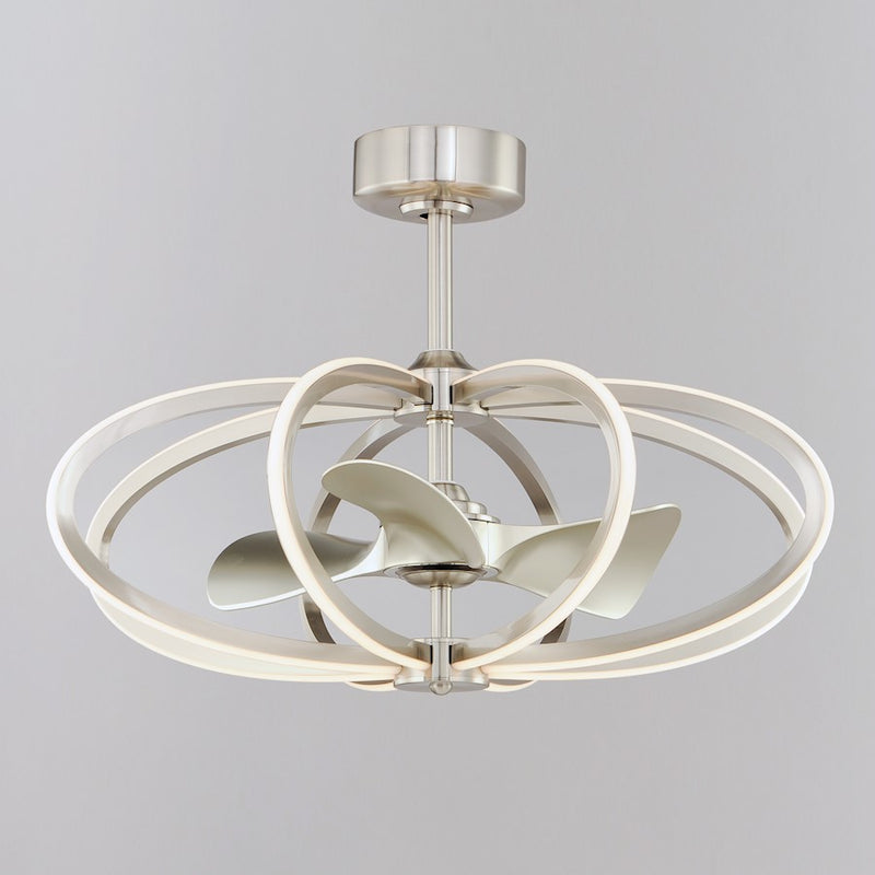Maxim Lighting Solstice 8-Light WiFi-enabled LED Fandelight, Nickel