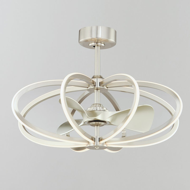 Maxim Lighting Solstice 8-Light WiFi-enabled LED Fandelight, Nickel