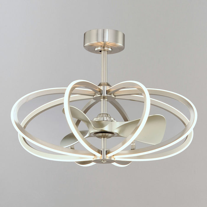 Maxim Lighting Solstice 8-Light WiFi-enabled LED Fandelight, Nickel
