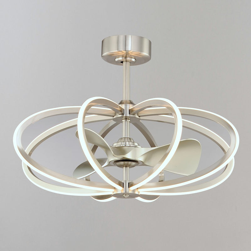 Maxim Lighting Solstice 8-Light WiFi-enabled LED Fandelight, Nickel