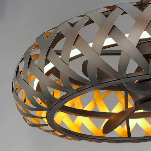 Maxim Lighting Weave WiFi LED Fandelight, Bronze Gilt/Gold