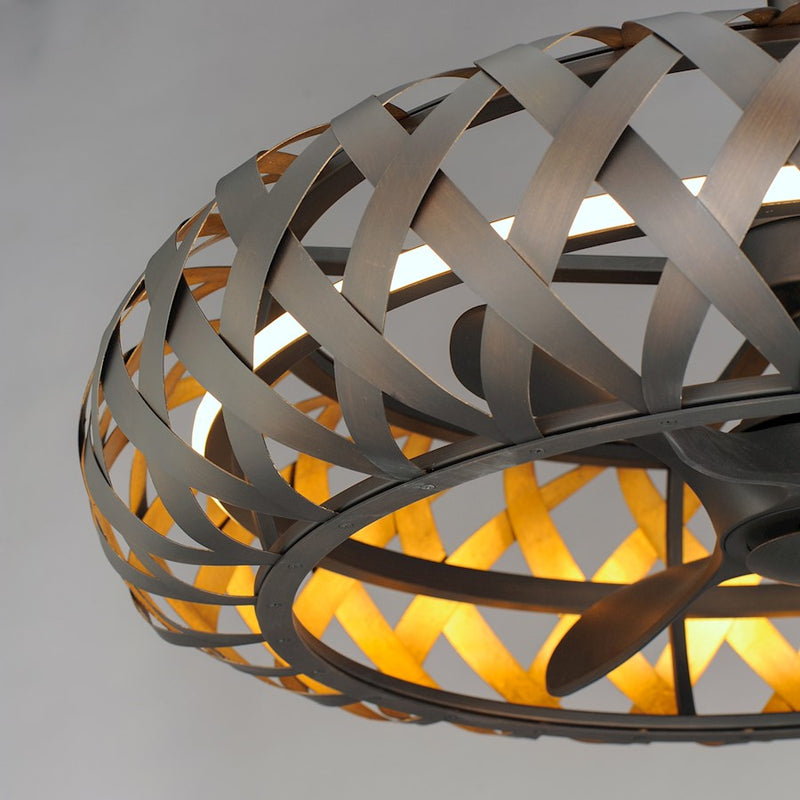 Maxim Lighting Weave WiFi LED Fandelight, Bronze Gilt/Gold
