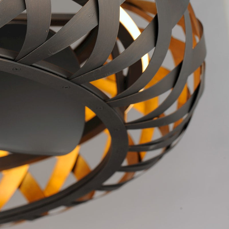 Maxim Lighting Weave WiFi LED Fandelight, Bronze Gilt/Gold