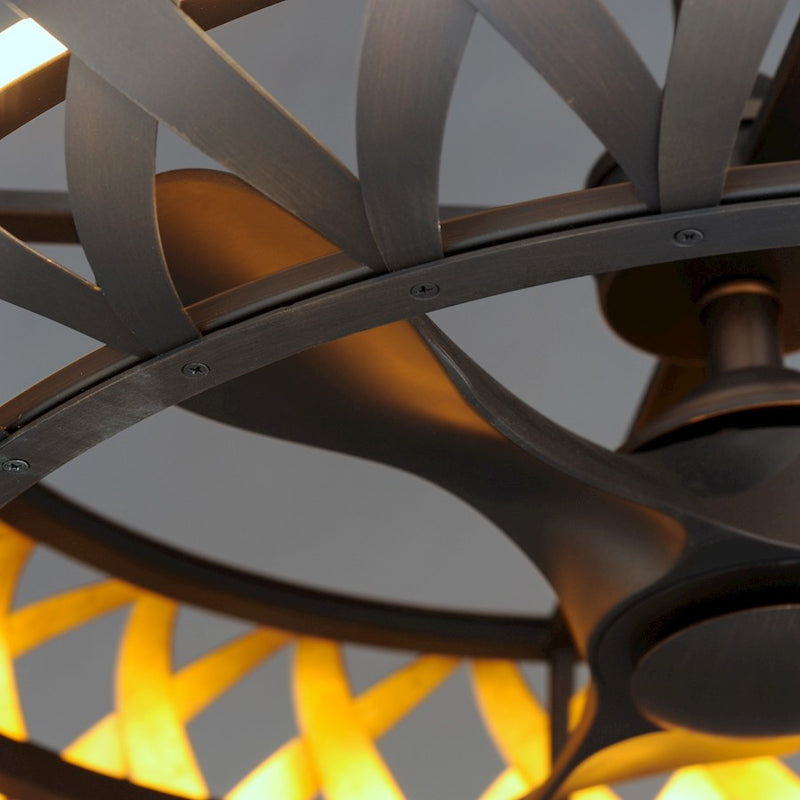 Maxim Lighting Weave WiFi LED Fandelight, Bronze Gilt/Gold