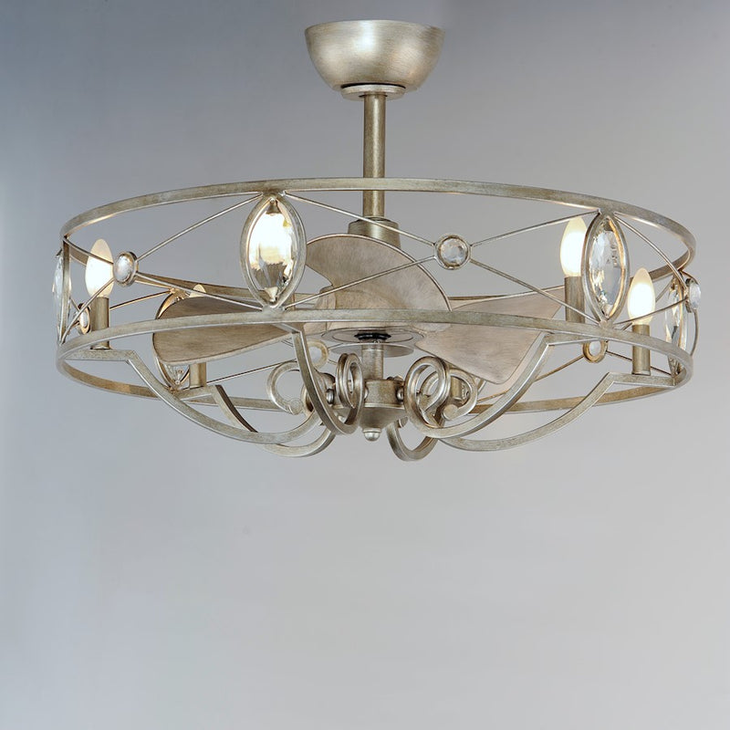 Maxim Lighting Solitaire 6-Light WiFi-enabled LED Fandelight, Silver