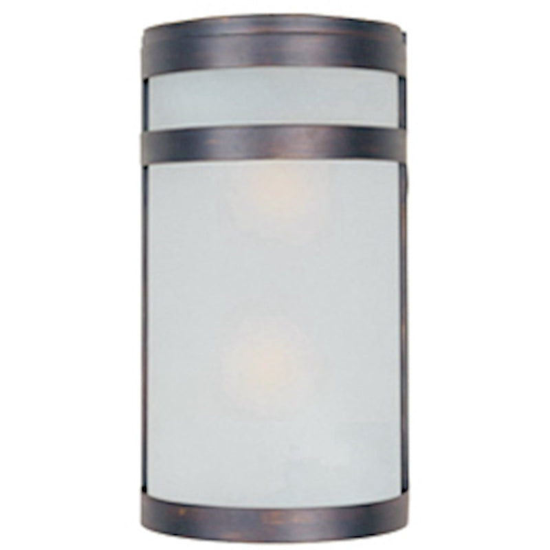 Maxim Lighting Arc 2-Light LED Outdoor Wall Lantern, Rubbed Bronze