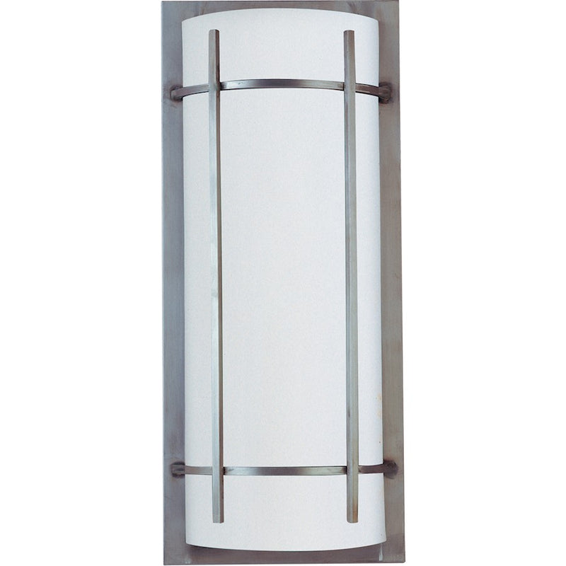 Maxim Lighting Luna LED E26 2 Light Outdoor Wall Mount, Brush Metal