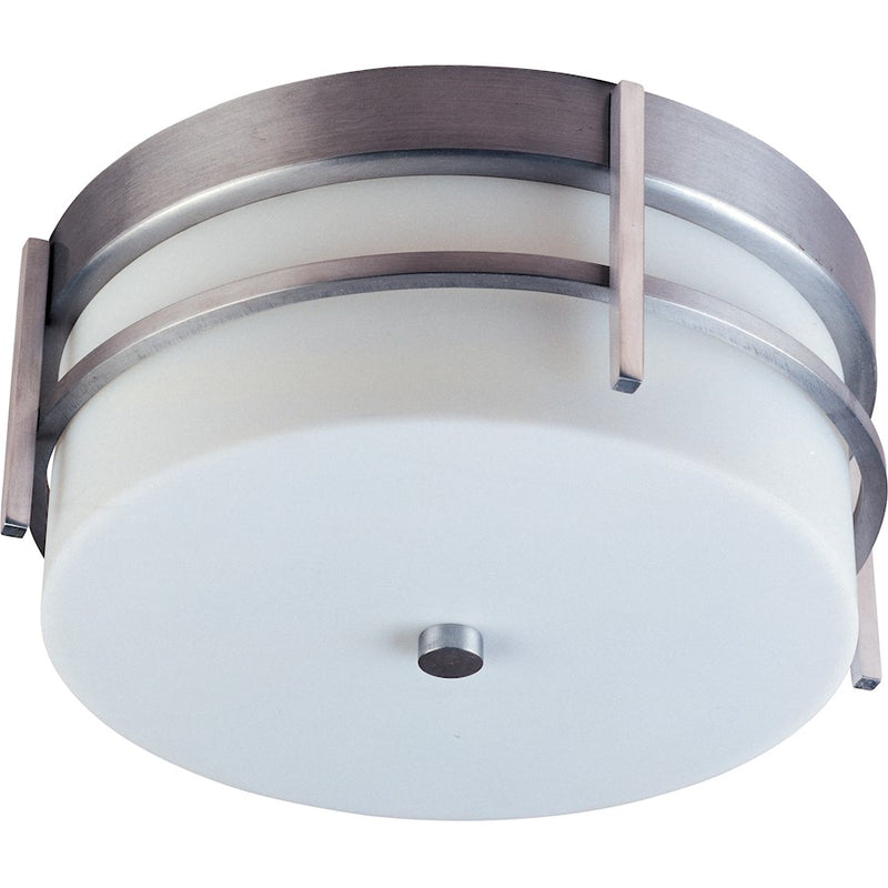 Maxim Lighting Luna LED E26-Outdoor Flush Mount, Brushed Metal