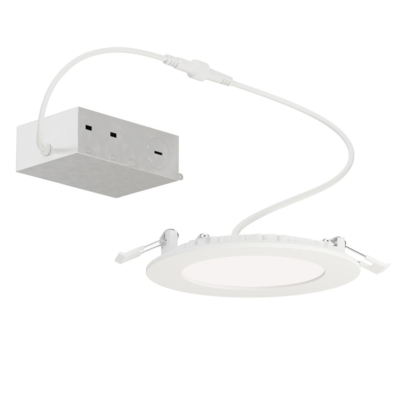 Maxim Lighting Slim 1 Light 5" Flush Mount/3000K, White/White
