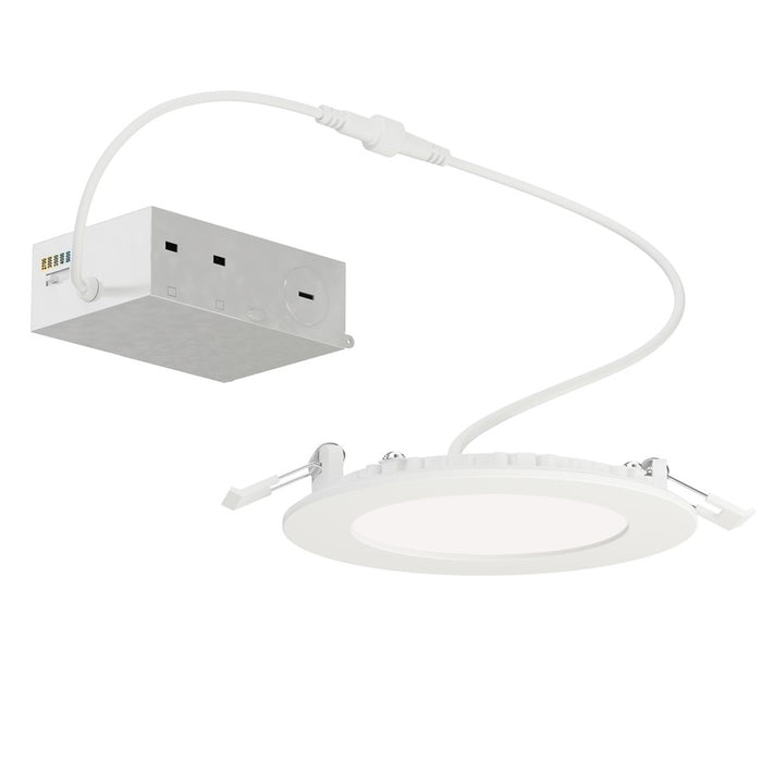 Maxim Lighting Slim 1 Light 5" Flush Mount/5CCT, White/White - 67705WTWT