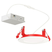 Maxim Lighting Slim Fire 1 Light 5" Flush Mount/5CCT, White/White - 67714WTWT