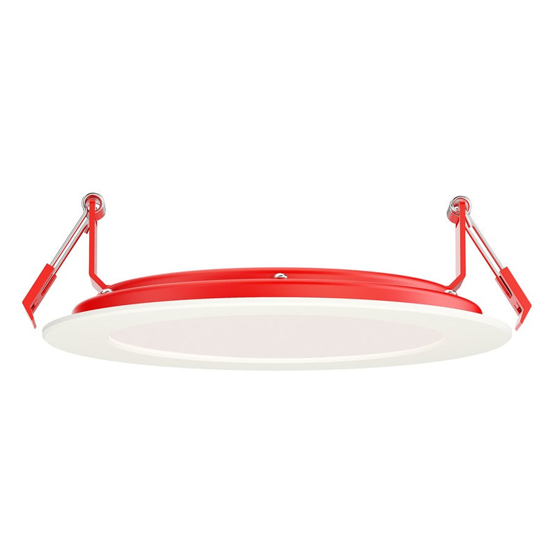 Maxim Lighting Slim Fire 1 Light 7" Flush Mount/5CCT, White/White