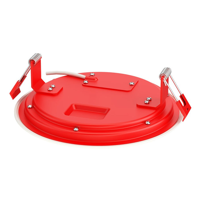 Maxim Lighting Slim Fire 1 Light 7" Flush Mount/5CCT, White/White