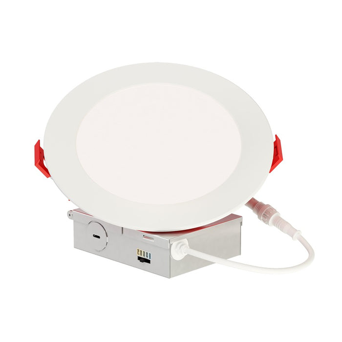 Maxim Lighting Slim Fire 1 Light 7" Flush Mount/5CCT, White/White