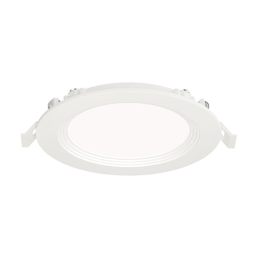 Maxim Lighting Slim Baffle 1 Light 7" Flush Mount/5CCT, White/White