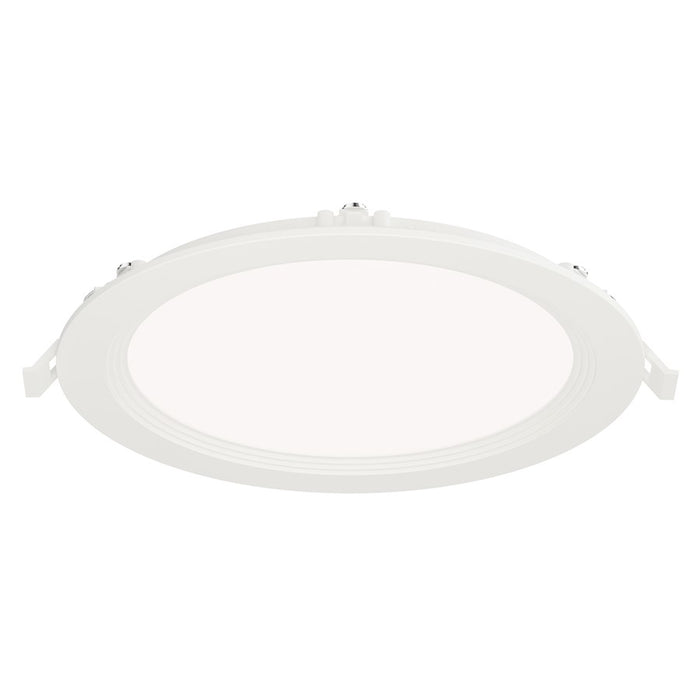 Maxim Lighting Slim Baffle 1 Light 9" Flush Mount/5CCT, White/White